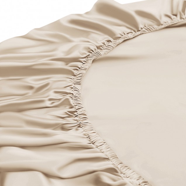 Online Beige 22 Momme Mulberry Silk Fitted Sheet UK