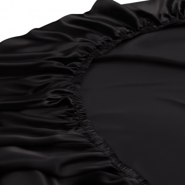 Online Black 22 Momme Mulberry Silk Fitted Sheet UK