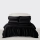 Online Black 3 PCS 22 Momme Mulberry Silk Duvet Cover Set UK Online Black 3 PCS 22 Momme Mulberry Silk Duvet Cover Set UK