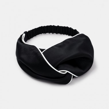 Online Black & Ivory Silk Headband UK