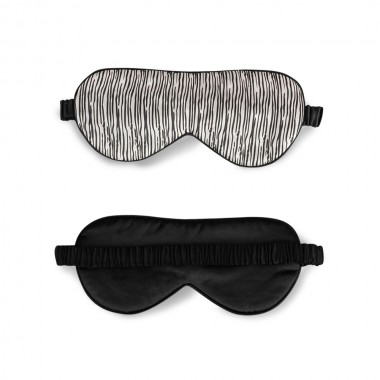 Online Black & Silver Silk Sleep Mask UK