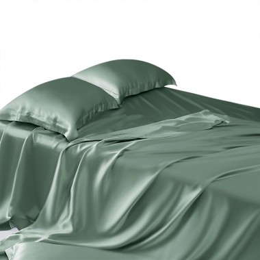 Online Celadon Green 22 Momme Mulberry Silk Sheet Set UK
