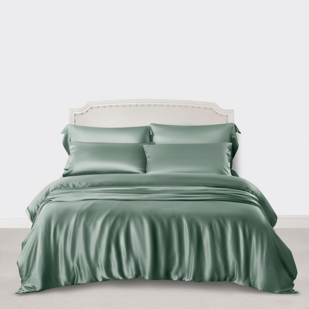 Online Celadon Green 3 PCS 22 Momme Mulberry Silk Duvet Cover Set UK Online Celadon Green 3 PCS 22 Momme Mulberry Silk Duvet Cover Set UK