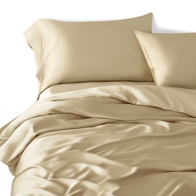 Online Champagne 3 PCS 22 Momme Mulberry Silk Duvet Cover Set UK Online Champagne 3 PCS 22 Momme Mulberry Silk Duvet Cover Set UK