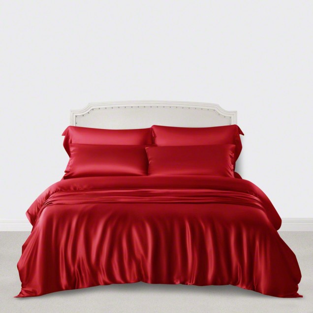 Online Cherry 3 PCS 22 Momme Mulberry Silk Duvet Cover Set UK Online Cherry 3 PCS 22 Momme Mulberry Silk Duvet Cover Set UK
