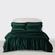 Online Dark Green 3 PCS 22 Momme Mulberry Silk Duvet Cover Set UK Online Dark Green 3 PCS 22 Momme Mulberry Silk Duvet Cover Set UK