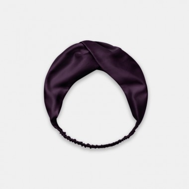 Online Dark Purple Mulberry Silk Headband UK