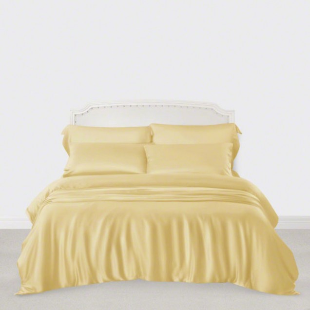 Online Gold 3 PCS 22 Momme Mulberry Silk Duvet Cover Set UK Online Gold 3 PCS 22 Momme Mulberry Silk Duvet Cover Set UK