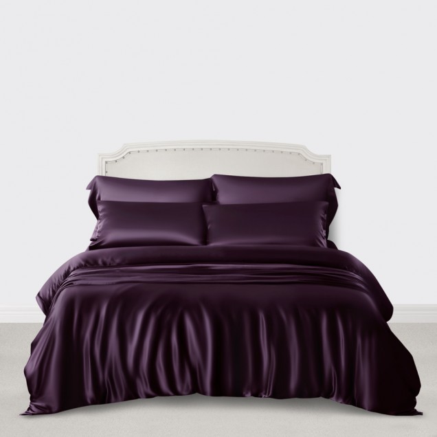 Online Grape 3 PCS 22 Momme Mulberry Silk Duvet Cover Set UK Online Grape 3 PCS 22 Momme Mulberry Silk Duvet Cover Set UK