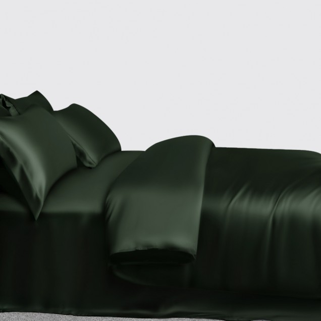 Online Hunter Green 3 PCS 22 Momme Mulberry Silk Duvet Cover Set UK Online Hunter Green 3 PCS 22 Momme Mulberry Silk Duvet Cover Set UK
