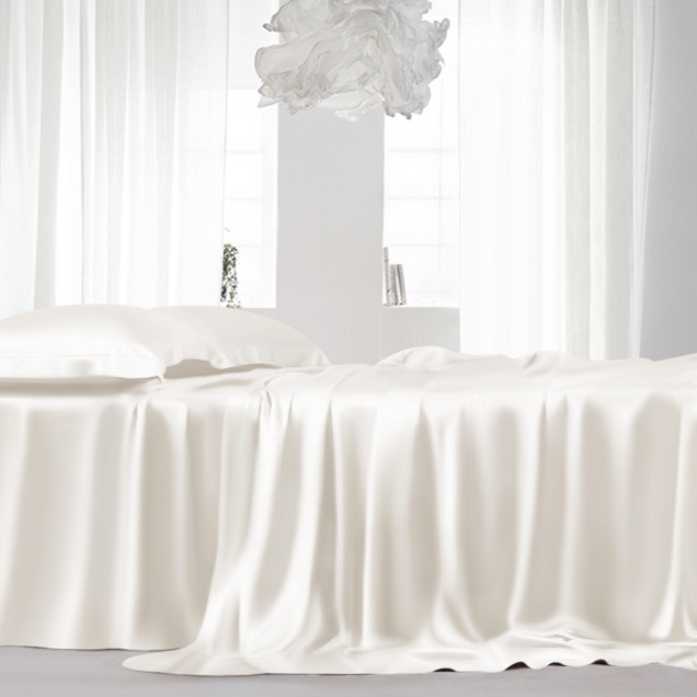 Online Ivory 22 Momme Mulberry Silk Sheet Set UK