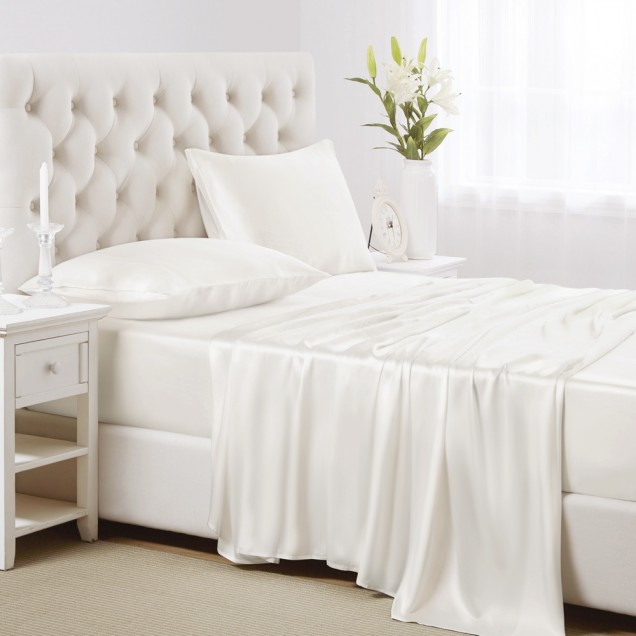 Online Ivory 22 Momme Mulberry Silk Sheet Set UK