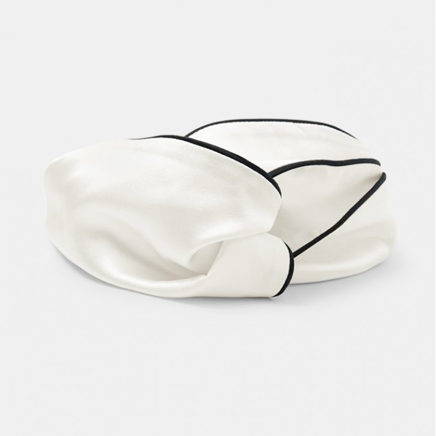 Online Ivory & Black Silk Headband UK Online Ivory & Black Silk Headband UK