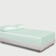 Online Light Cyan 22 Momme Mulberry Silk Fitted Sheet UK