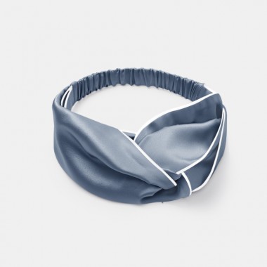 Online Misty Blue & Ivory Silk Headband UK