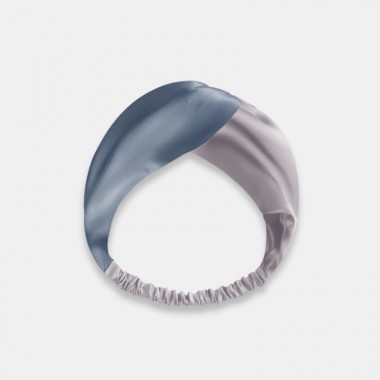 Online Misty Blue & Silver Mulberry Silk Headband UK