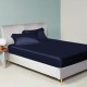 Online Navy 22 Momme Mulberry Silk Fitted Sheet UK