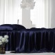 Online Navy 22 Momme Mulberry Silk Sheet Set UK Online Navy 22 Momme Mulberry Silk Sheet Set UK