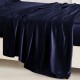 Online Navy 22 Momme Mulberry Silk Sheet Set UK Online Navy 22 Momme Mulberry Silk Sheet Set UK