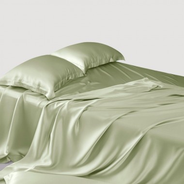 Online Sage Green 22 Momme Mulberry Silk Sheet Set UK