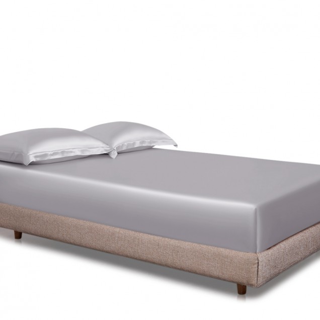 Online Silver 22 Momme Mulberry Silk Fitted Sheet UK Online Silver 22 Momme Mulberry Silk Fitted Sheet UK