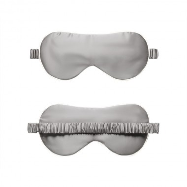 Online Silver & Ivory Suede Rose Silk Eye Mask UK