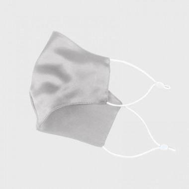 Online Silver & White Double-Sided 22 Momme Silk Face Mask UK