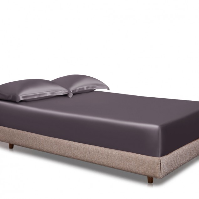 Online Slate Gray 22 Momme Mulberry Silk Fitted Sheet UK Online Slate Gray 22 Momme Mulberry Silk Fitted Sheet UK