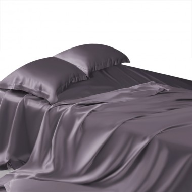 Online Slate Gray 22 Momme Mulberry Silk Sheet Set UK
