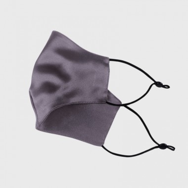 Online Slate Gray & Black Double-Sided 22 Momme Silk Face Mask UK