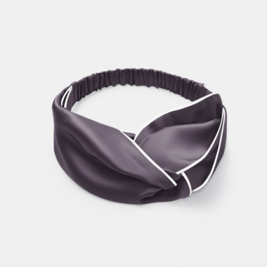 Online Slate Gray & Ivory Silk Headband UK